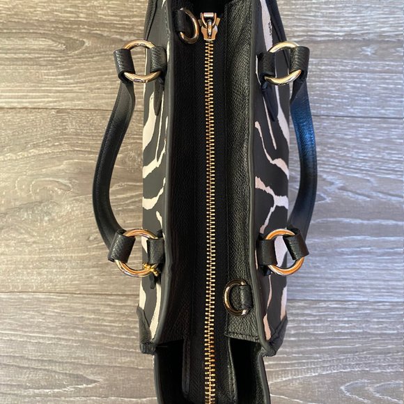 COACH Zebra Crosby Mini Carryall Satchel #33525 - Picture 5 of 14